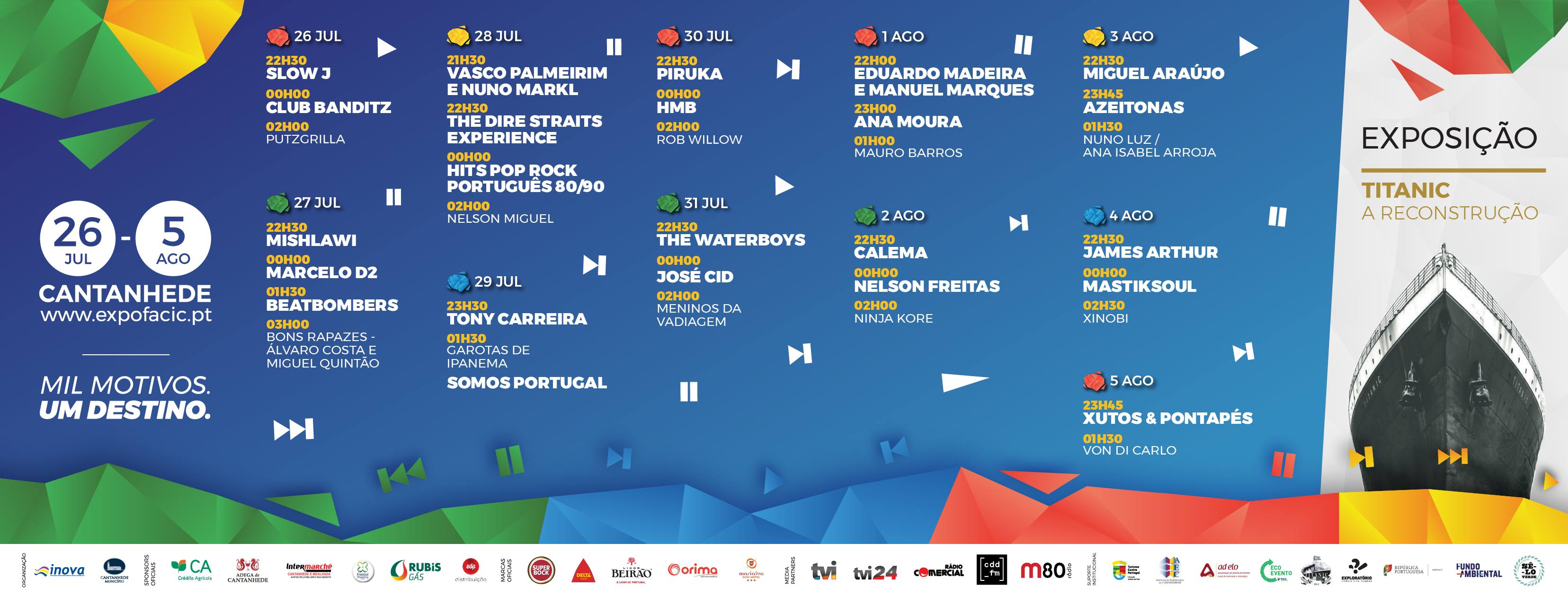 Festa de Cantanhede, Expofacic, Cantanhede, concertos, cartaz, programa, musica ao vivo, feiras nacionais, Portugal